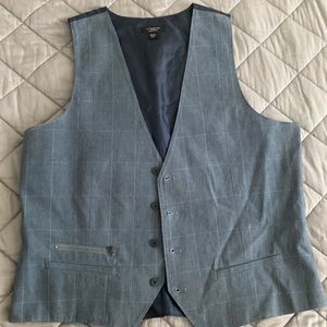 Mens dress vest blue